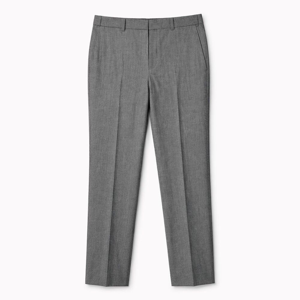 Theory Testa Wool Trousers Gray | Size 8 | Tailored Work Pants